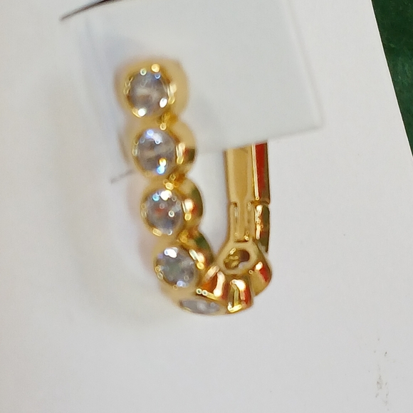 ❤️Madewell❤️ Tennis Collection Bezel Set Earrings💥Pale Gold 💥 - Picture 4 of 10